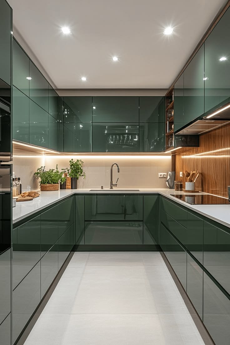 U shape kitchen